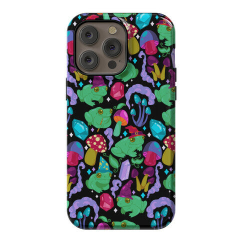 Magical Mushroom Frogs Pattern Phone Case